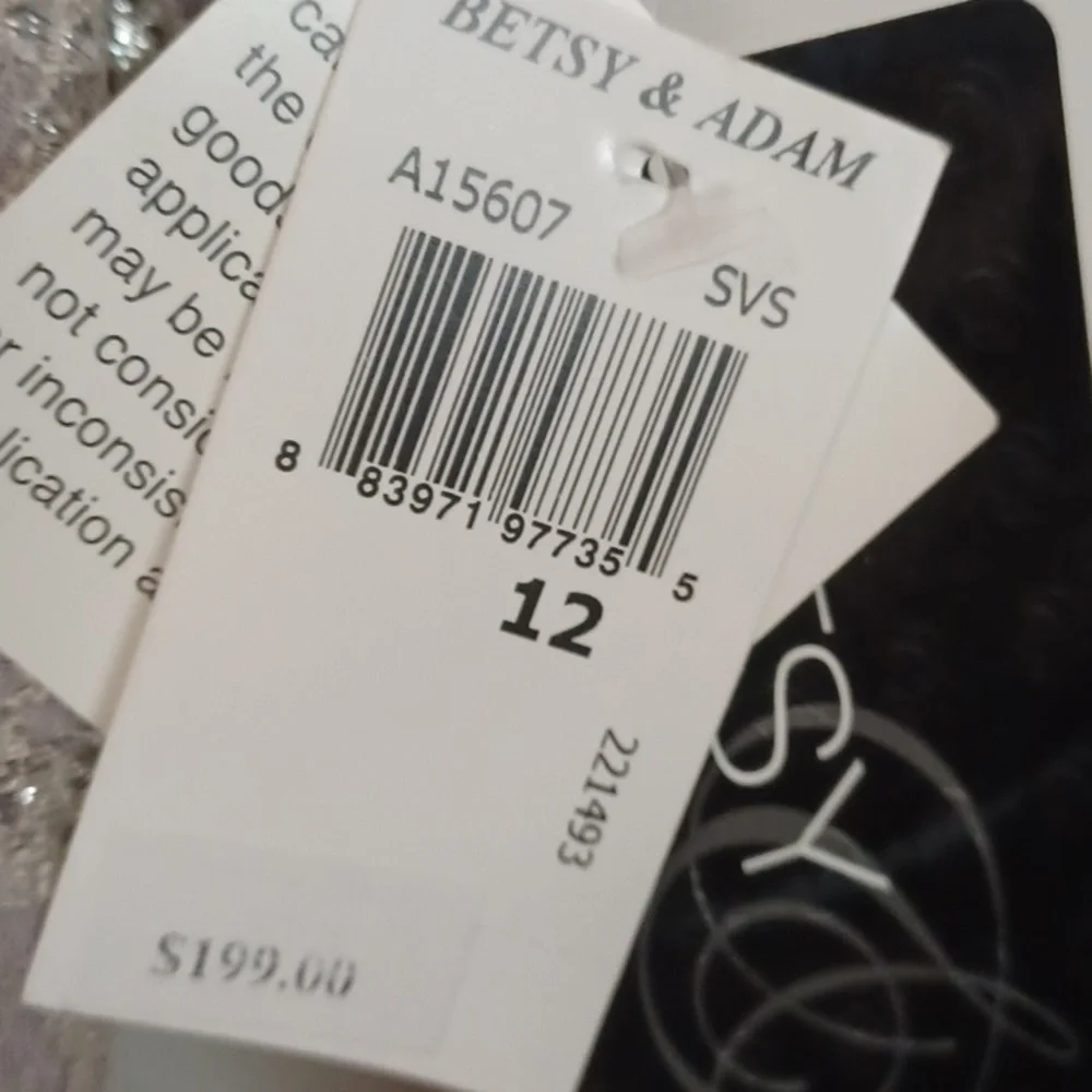 Betsy Adam NWT, made in USA, prom, bridal or special event dress Sz. 12. - Picture 9 of 9
